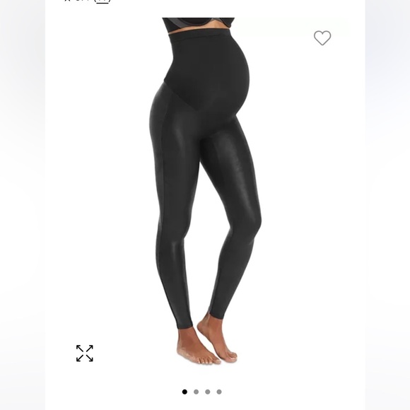 Spanx Mama Maternity Faux Leather Leggings - Picture 1 of 4